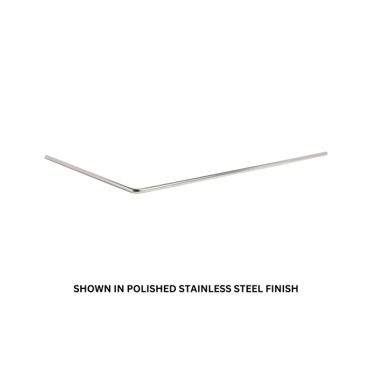 Seachrome Signature Series 60" x 36" Satin Stainless Steel 1" Diameter 18 Gauge L-Shaped Shower Rod