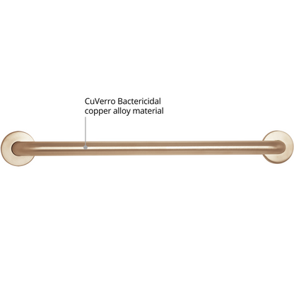 Seachrome Signature Series CuVerro 48" Antimicrobial Copper Alloy 1.5" Bar Diameter Concealed Flange Straight Grab Bar