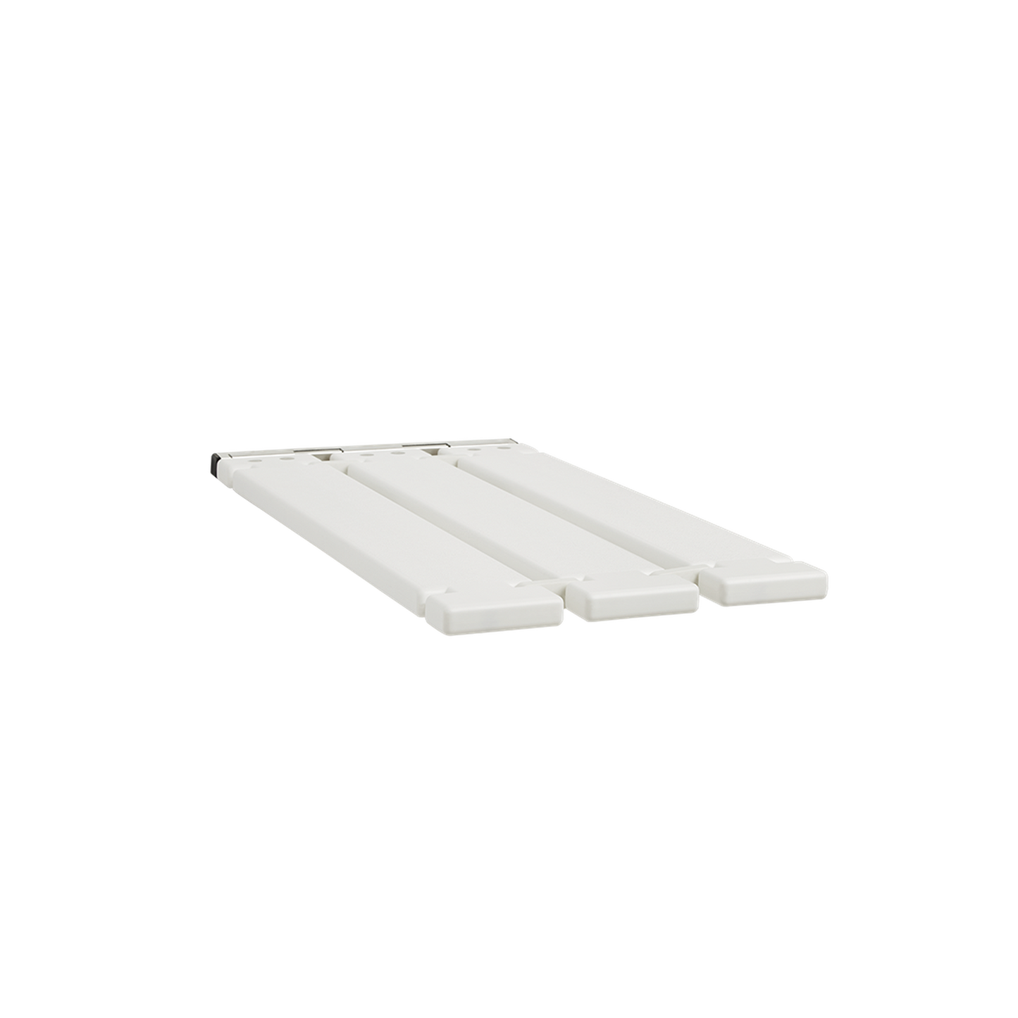 Seachrome Signature Series Malibu 29" W x 15" D Molded White HDPE Plastic Tri-Fold Removable Tub Seat