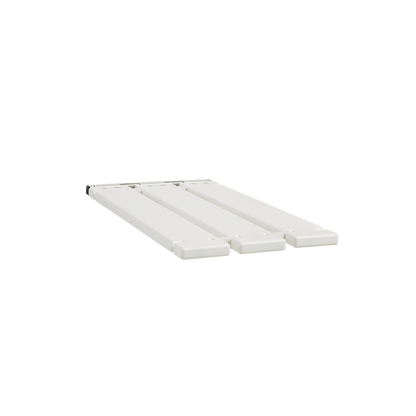 Seachrome Signature Series Malibu 29" W x 15" D Molded White HDPE Plastic Tri-Fold Removable Tub Seat