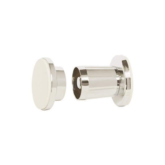 Seachrome Signature Series Polished Zinc Alloy Adjustable Jiffy-On Shower Rod Flange Set for 1" Shower Rod