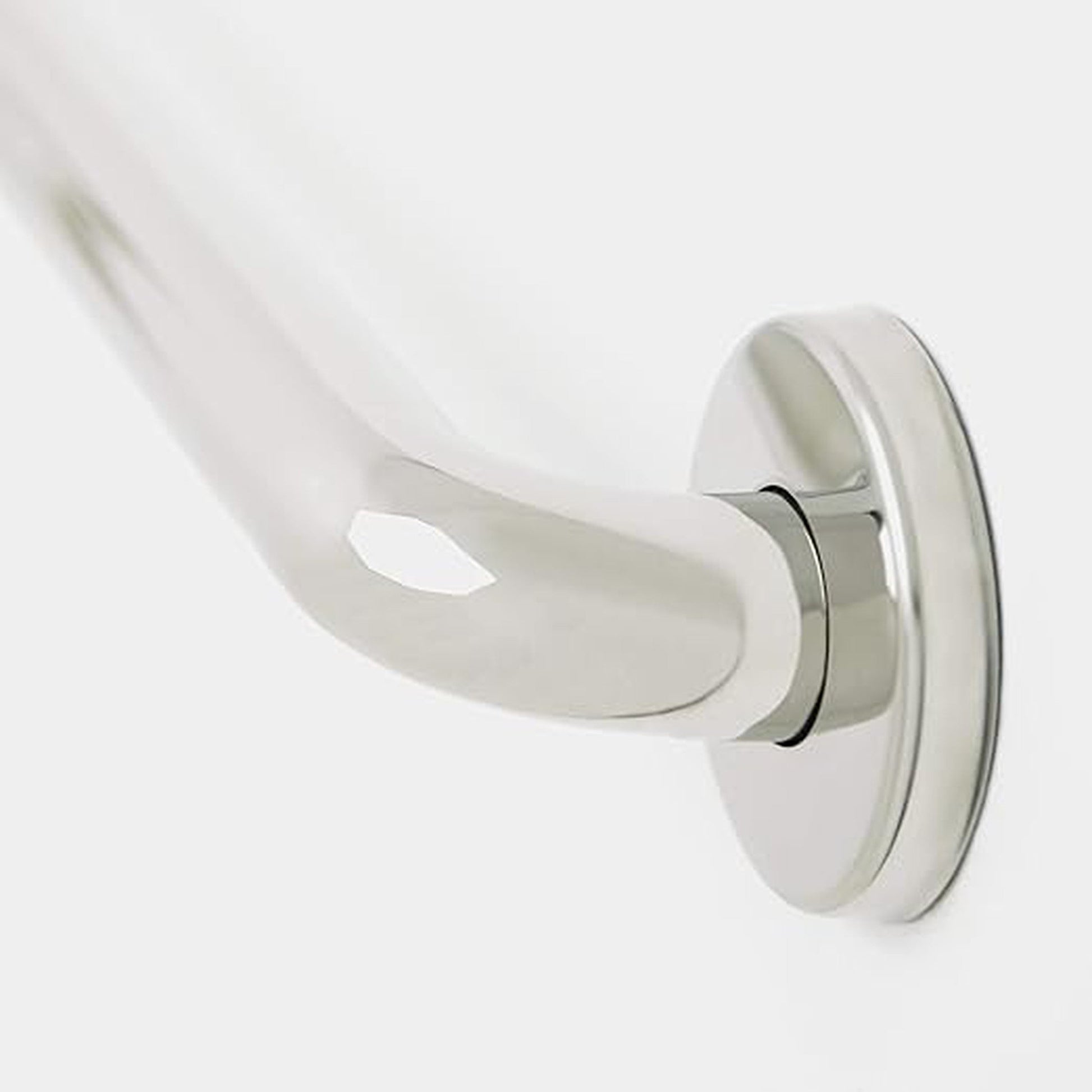 Seachrome Signature Series Value Line 12" Polished Stainless Steel 1.25" Tube Diameter Straight Concealed Flange Grab Bar