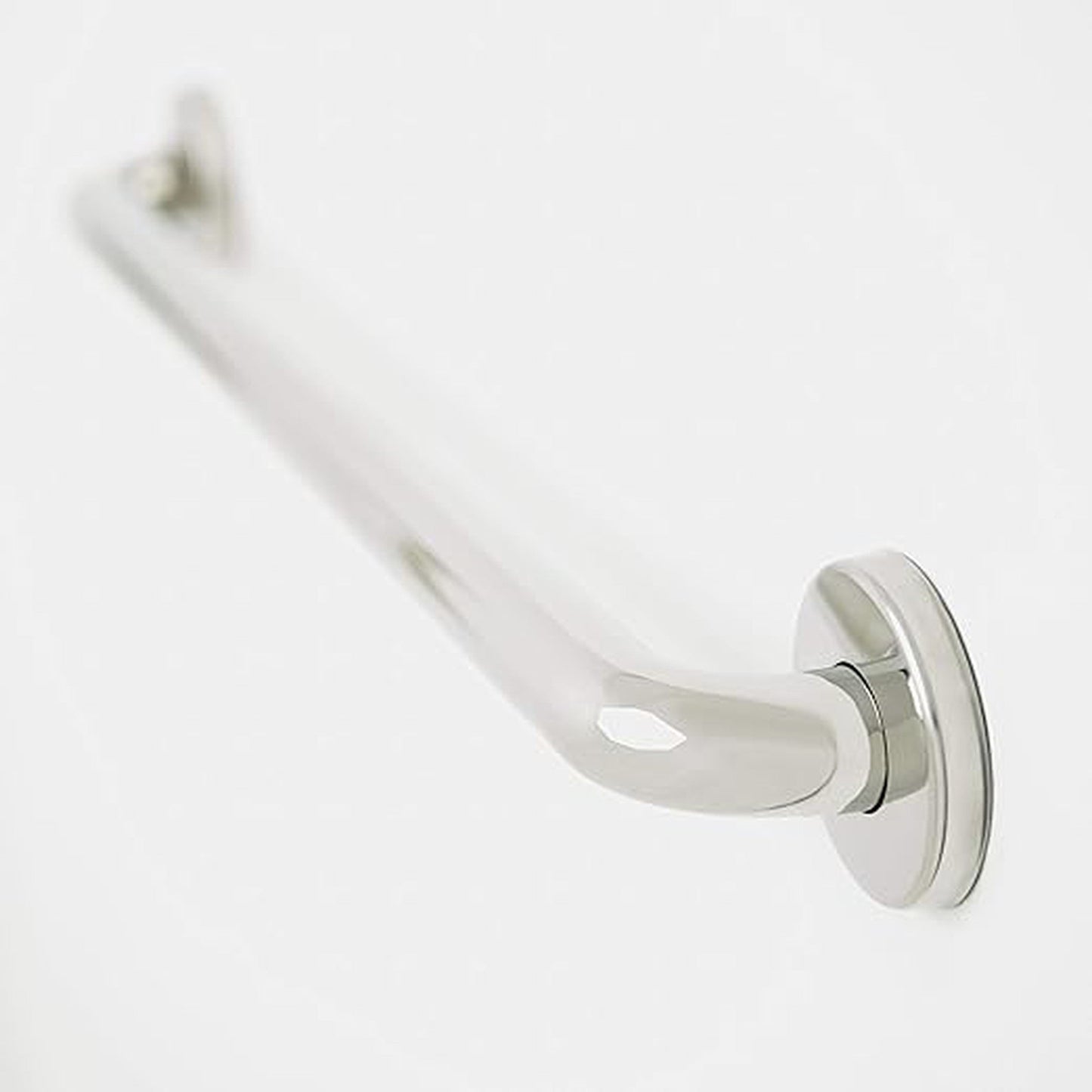 Seachrome Signature Series Value Line 12" Polished Stainless Steel 1.25" Tube Diameter Straight Concealed Flange Grab Bar