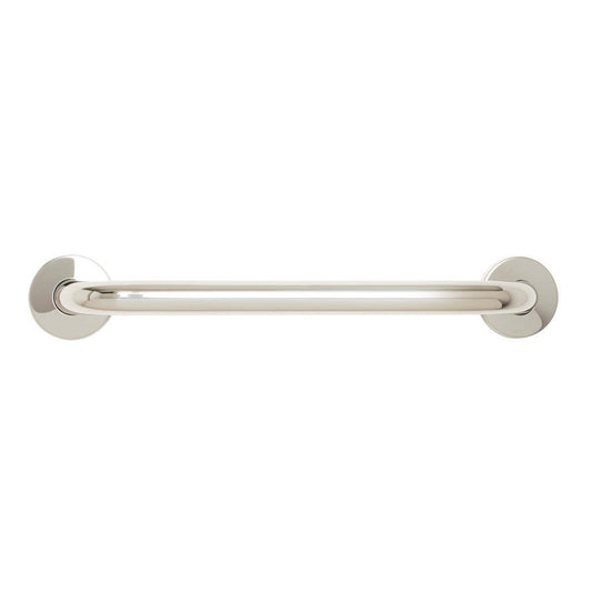 Seachrome Signature Series Value Line 12" Polished Stainless Steel 1.5" Tube Diameter Straight Concealed Flange Grab Bar