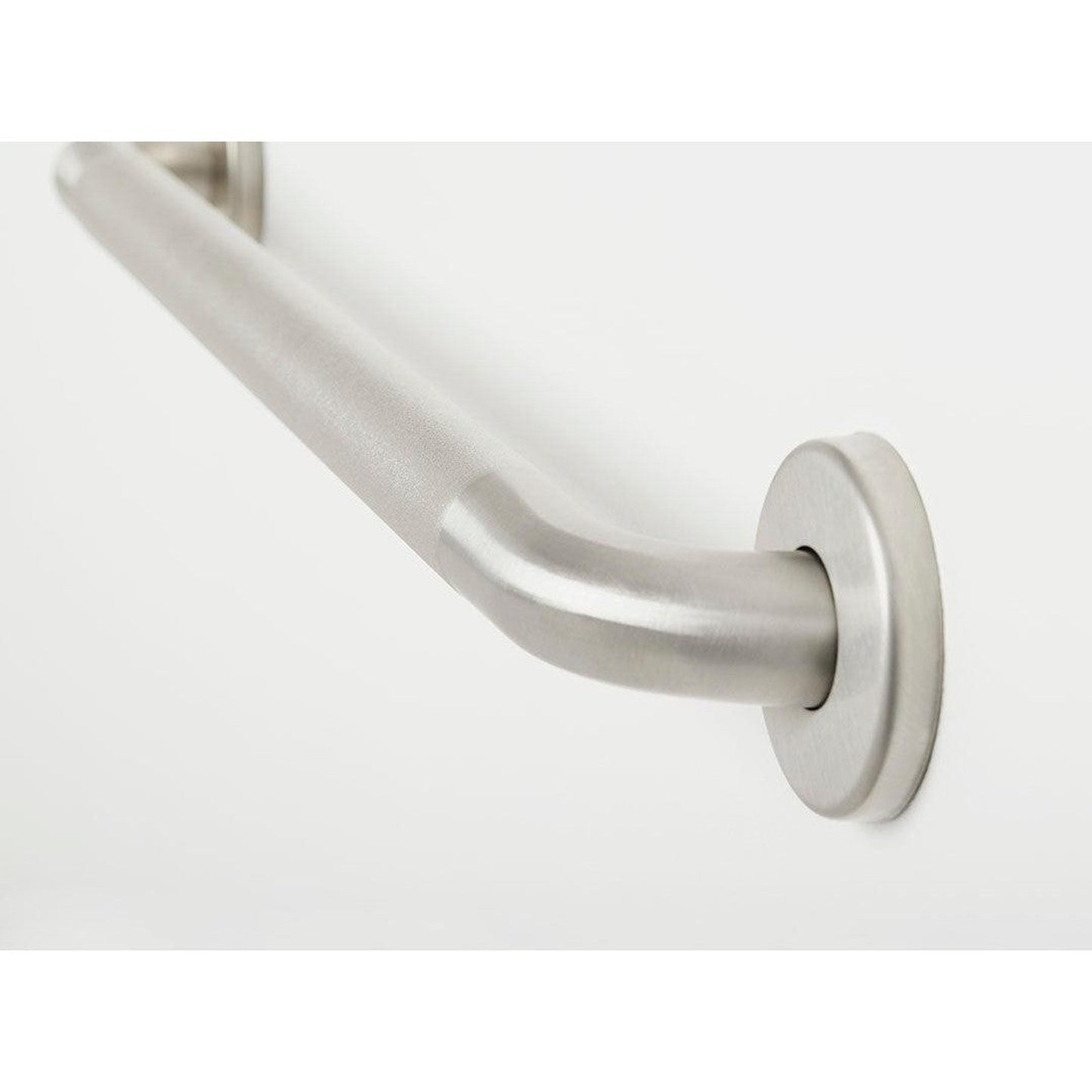 Seachrome Signature Series Value Line 18" Peened Stainless Steel With Satin Ends 1.5" Tube Diameter Straight Concealed Flange Grab Bar