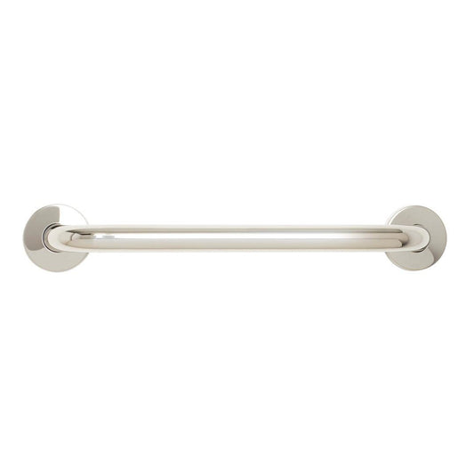 Seachrome Signature Series Value Line 24" Polished Stainless Steel 1.25" Tube Diameter Straight Concealed Flange Grab Bar