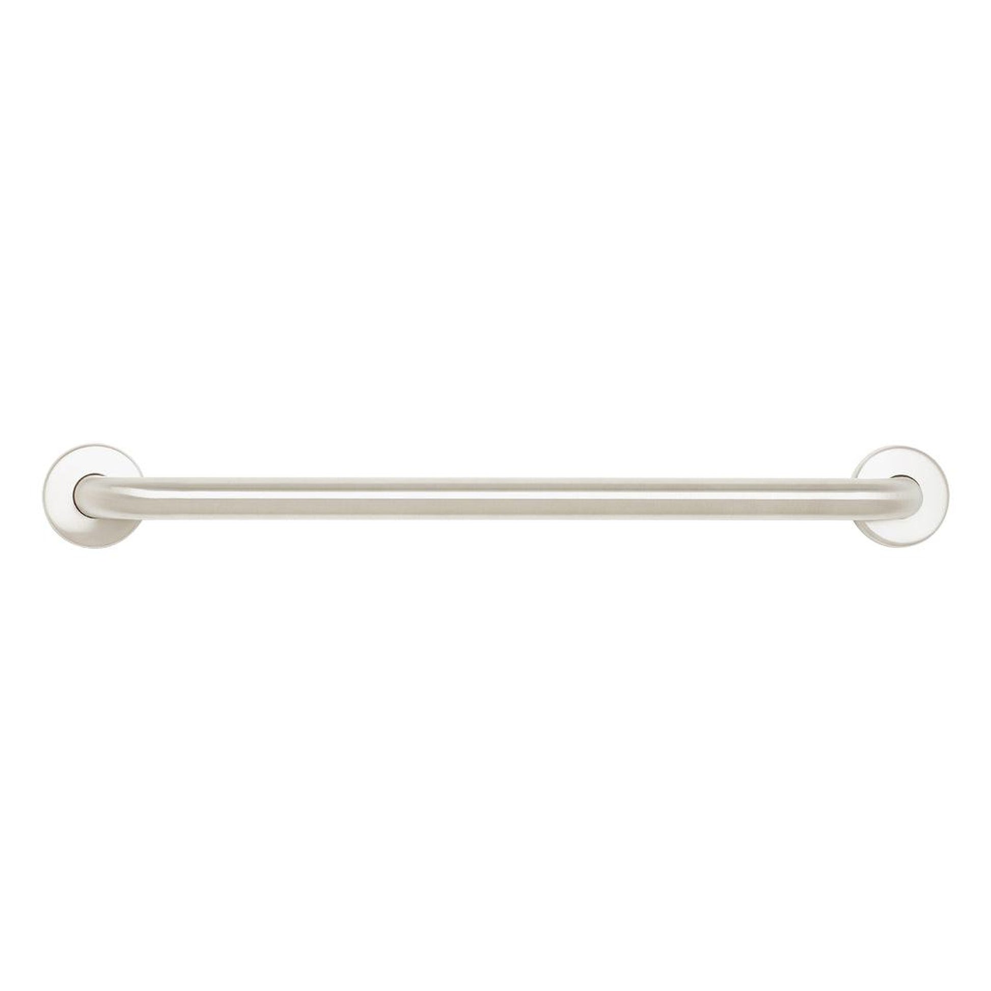 Seachrome Signature Series Value Line 24" Satin Stainless Steel 1.25" Tube Diameter Straight Concealed Flange Grab Bar