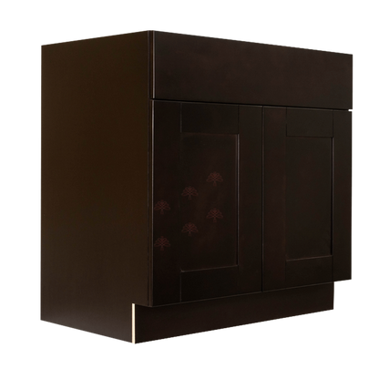 Selected Vendors AE-B33 Anchester 33" x 35" Freestanding Frameless Base Espresso Wood Cabinet