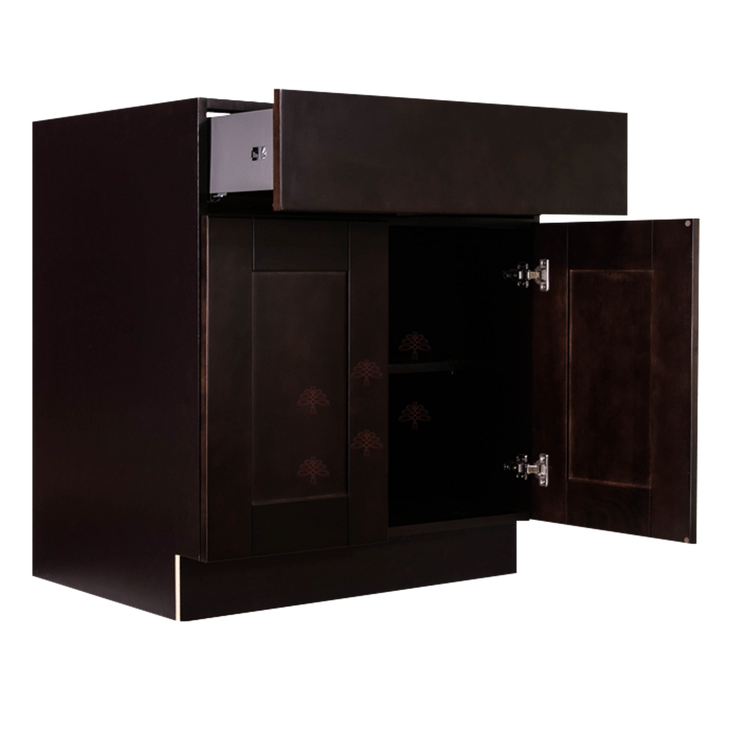 Selected Vendors AE-B33 Anchester 33" x 35" Freestanding Frameless Base Espresso Wood Cabinet
