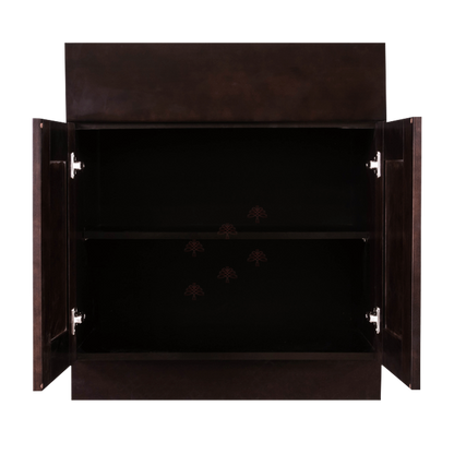 Selected Vendors AE-B33 Anchester 33" x 35" Freestanding Frameless Base Espresso Wood Cabinet