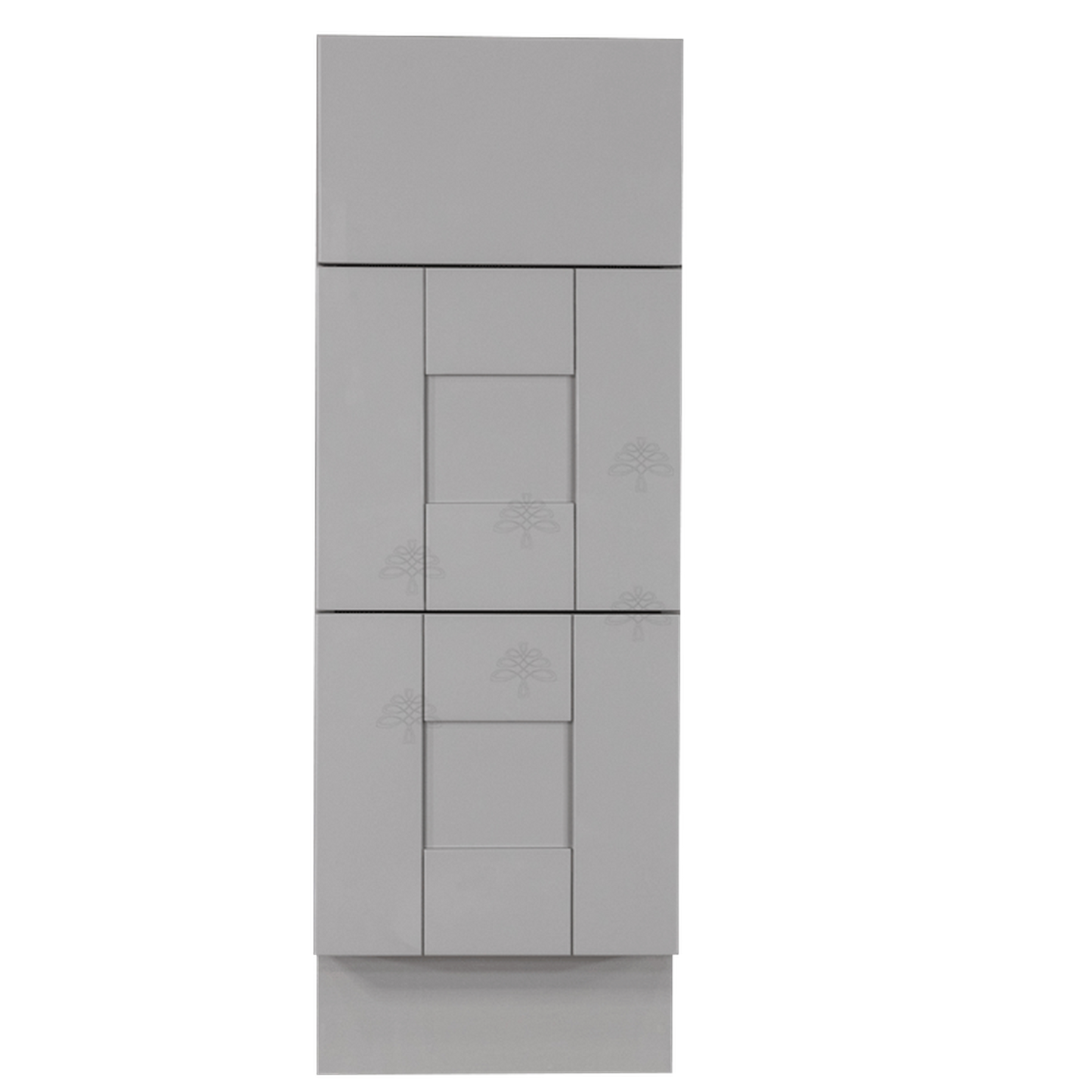 Selected Vendors AG-DB15-3 Anchester 15" x 35" Freestanding Frameless Base Gray Wood Cabinet