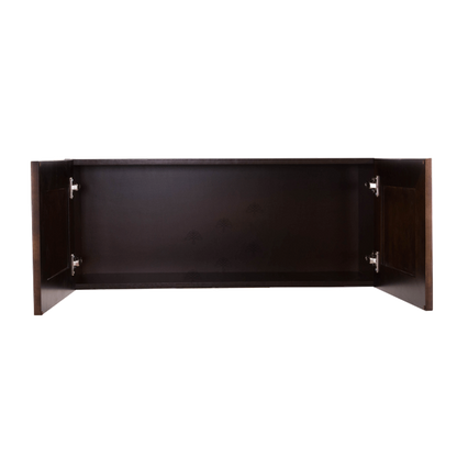 Selected Vendors E-W3612-24 Edinburgh 36" x 12" Wall-Mounted Espresso Wood Cabinet