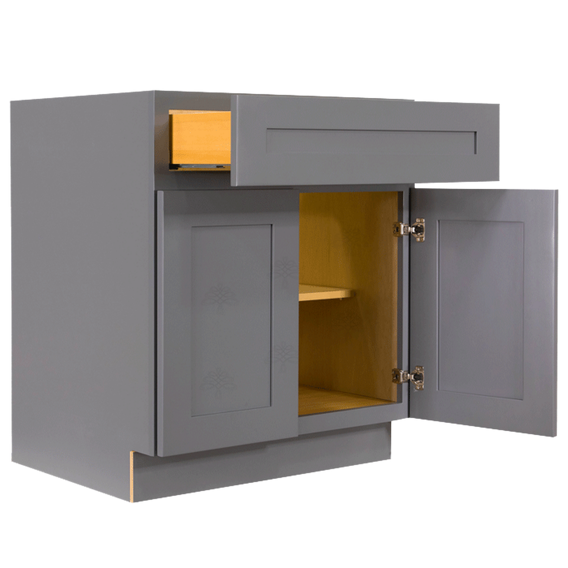 Selected Vendors LG-B24 Lancaster 24" x 35" Freestanding Base Dark Gray Wood Cabinet