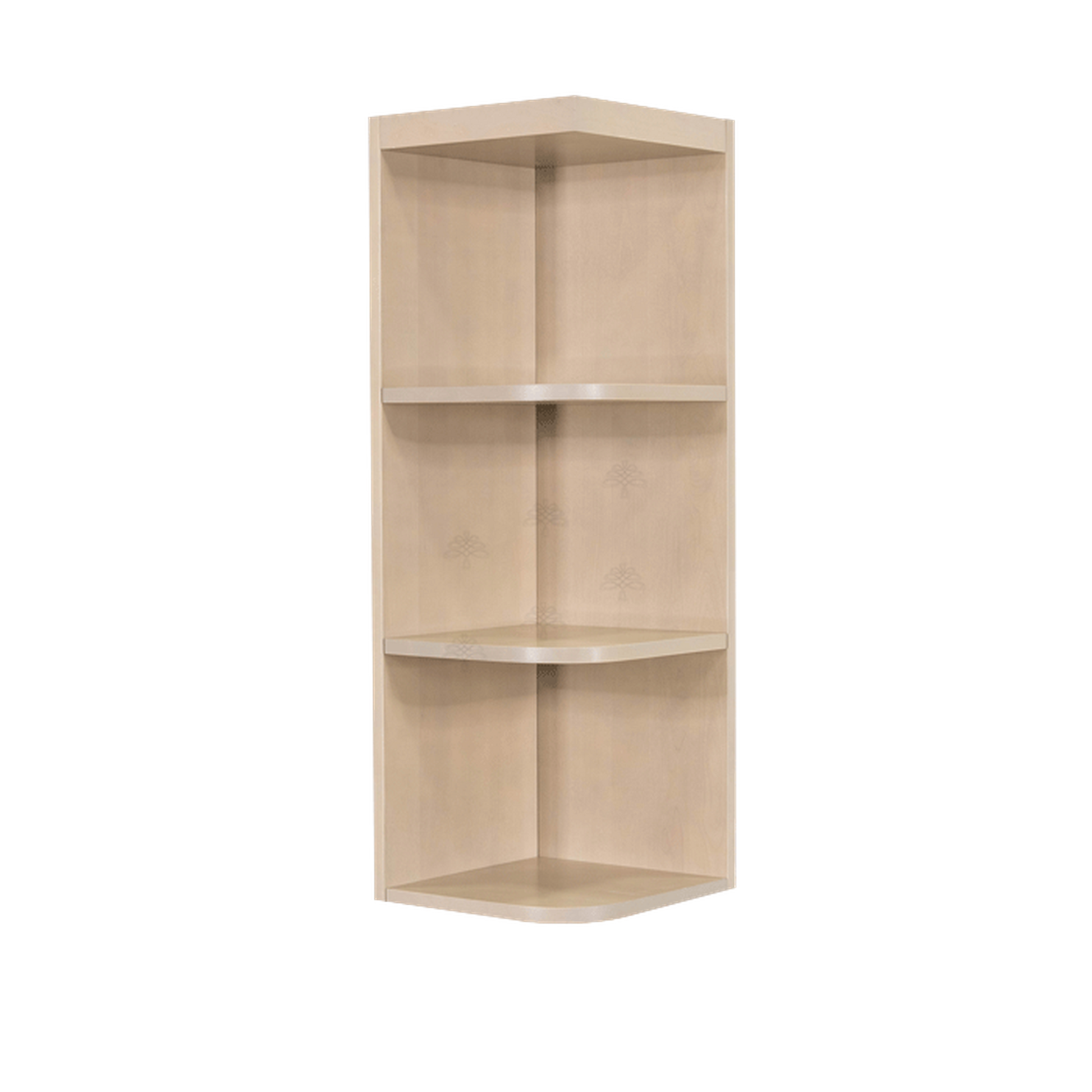 Selected Vendors LSW-WOES1236L Lancaster 12" x 36" Wall-Mounted Open End Left Side Stone Wash Wood Shelving