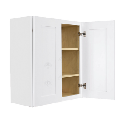 Selected Vendors LW-W3630 Lancaster 36" x 30" Wall-Mounted White Wood Wall Cabinet