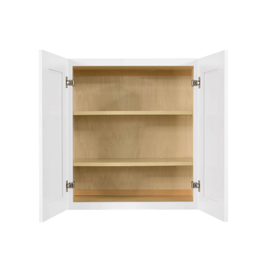 Selected Vendors LW-W3630 Lancaster 36" x 30" Wall-Mounted White Wood Wall Cabinet
