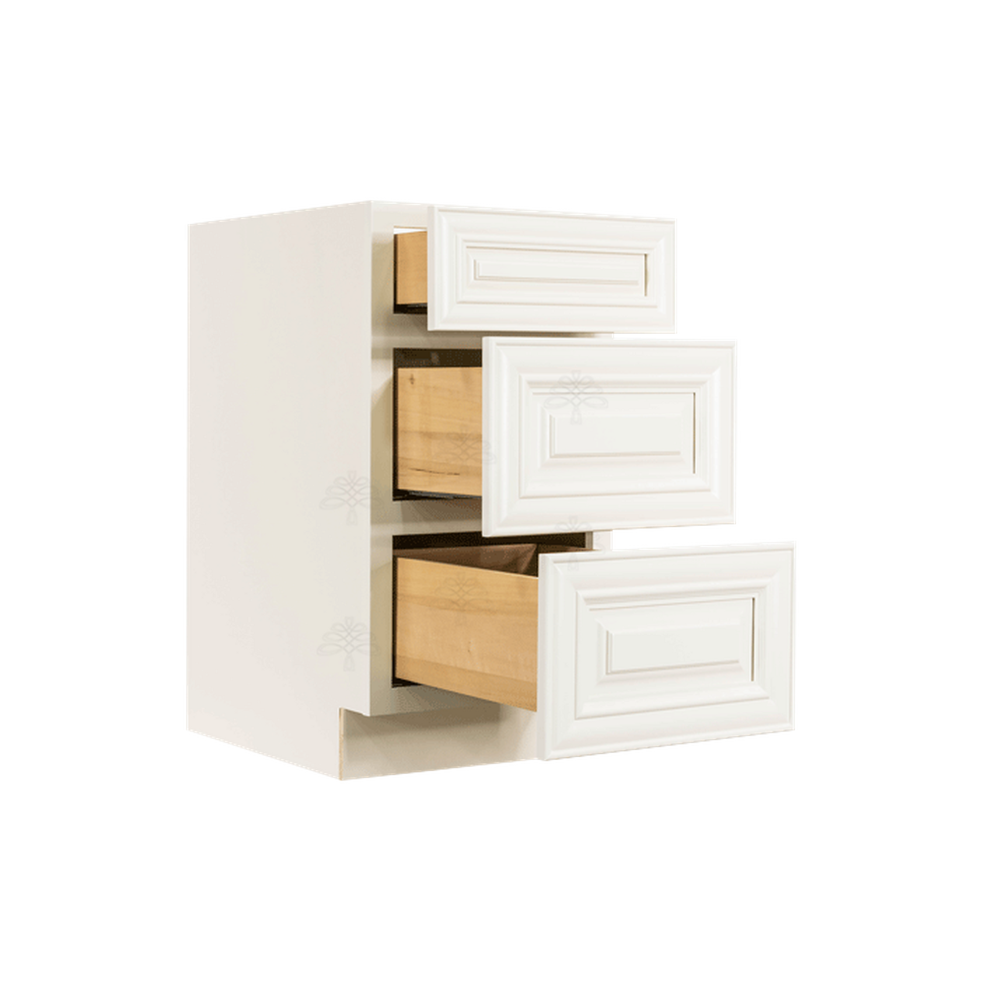 Selected Vendors POW-DB15-3 Princeton 15" x 35" Freestanding Base Off-White Wood Cabinet