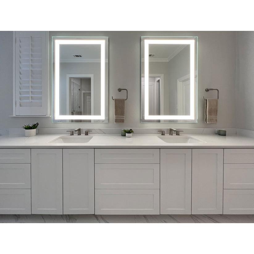Seura Allegro 24" W x 36" H None Dimming LED Lighted Mirror With Slim Housing