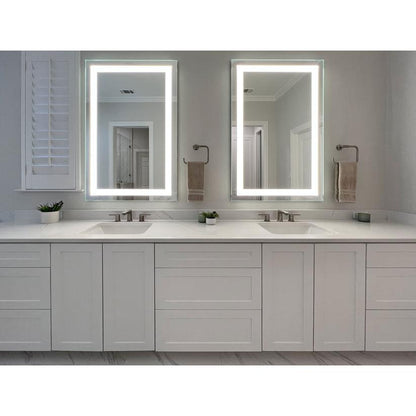 Seura Allegro 24" W x 36" H None Dimming LED Lighted Mirror With Slim Housing