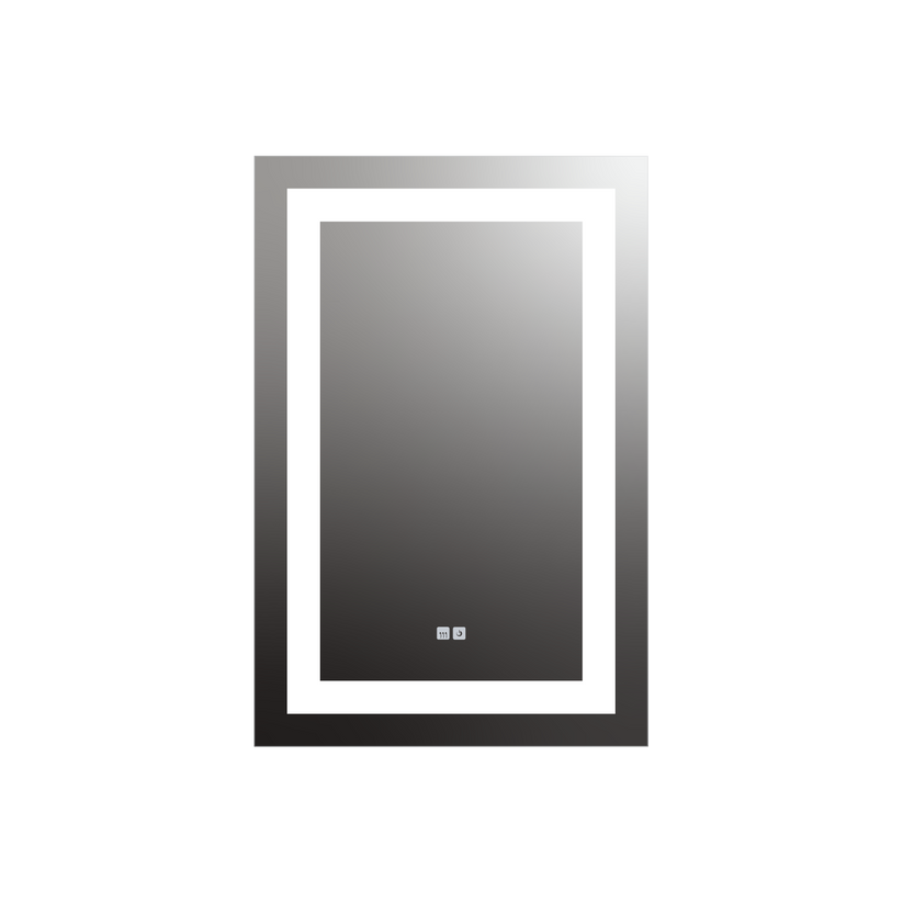 Seura Allegro 24" W x 36" H Touch Dimming Control and Defogger LED Lighted Mirror With Slim Housing