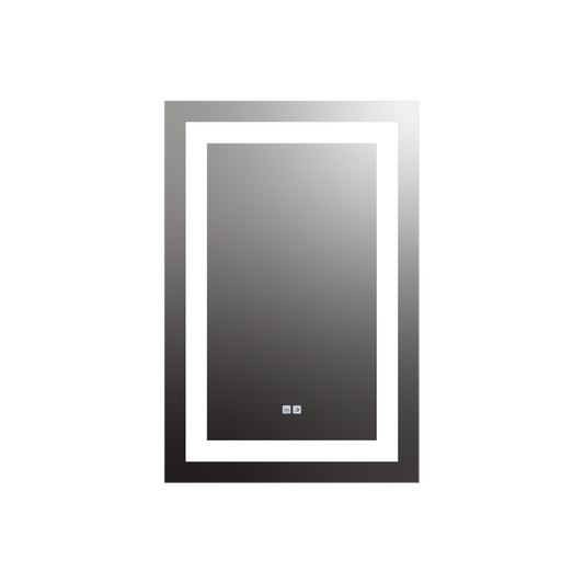 Seura Allegro 24" W x 36" H Touch Dimming Control and Defogger LED Lighted Mirror With Slim Housing