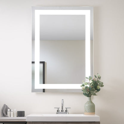 Seura Allegro 24" W x 36" H Wall Switch Dimming LED Lighted Mirror With Slim Housing