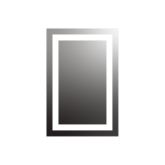 Seura Allegro 24" W x 36" H Wall Switch Dimming LED Lighted Mirror With Slim Housing