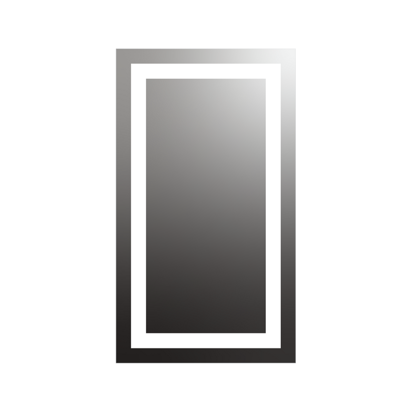 Seura Allegro 24" W x 42" H None Dimming LED Lighted Mirror With Slim Housing