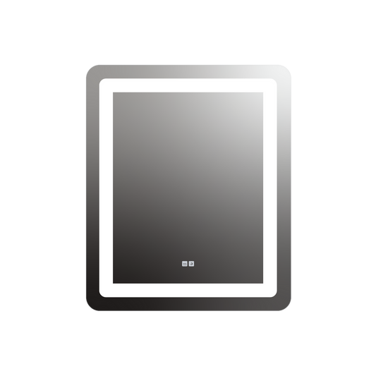 Seura Allegro 30" W x 36" H Touch Control Dimming and Defogger Rounded Rectangle LED Lighted Mirror