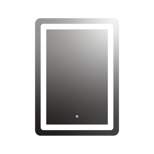 Seura Allegro 30" W x 42" H Touch Control Dimming Rounded Rectangle LED Lighted Mirror