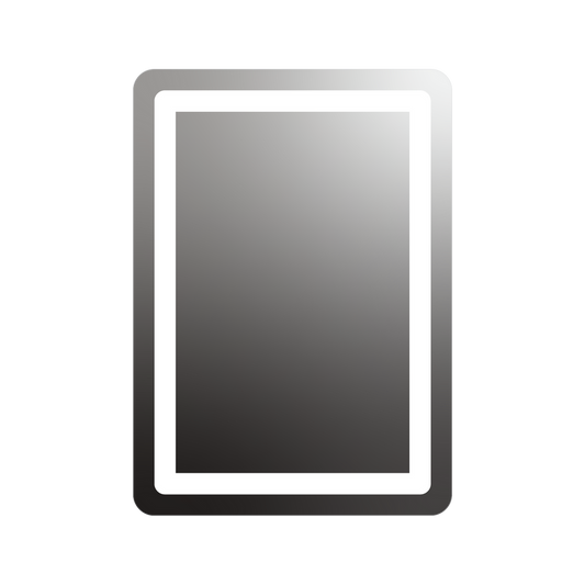 Seura Allegro 30" W x 42" H Wall Switch Dimming Rounded Rectangle LED Lighted Mirror