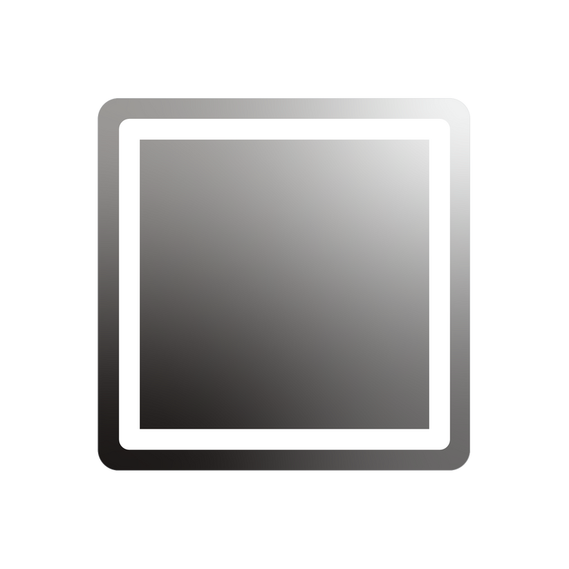 Seura Allegro 36" W x 36" H None Dimming Rounded Rectangle LED Lighted Mirror