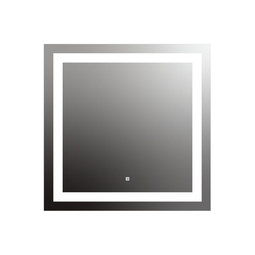 Seura Allegro 36" W x 36" H Touch Control Dimming LED Lighted Mirror With Slim Housing