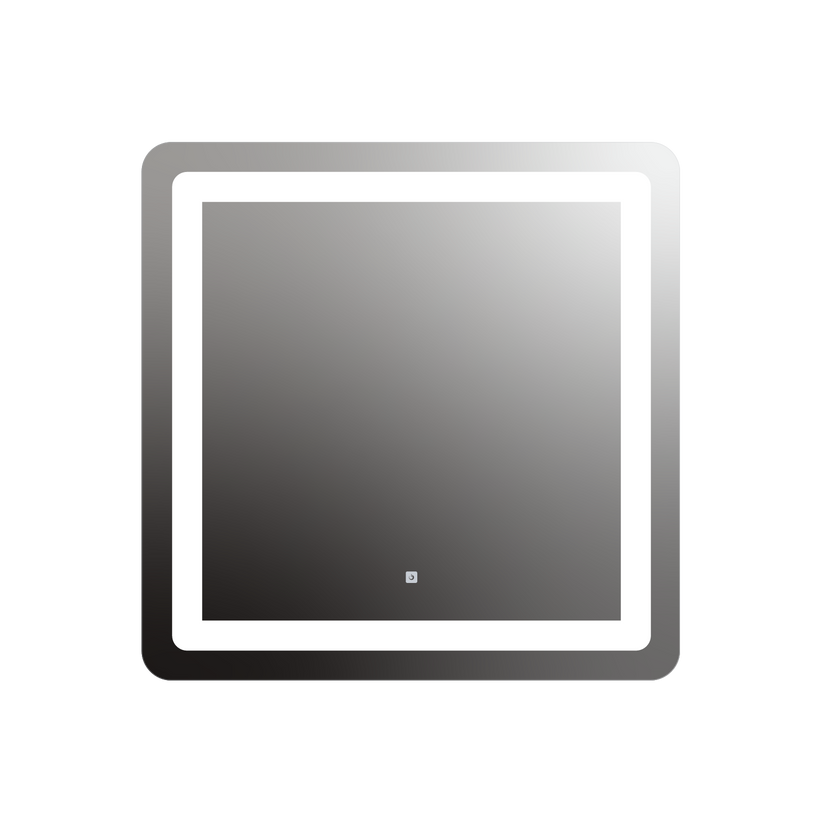 Seura Allegro 36" W x 36" H Touch Control Dimming Rounded Rectangle LED Lighted Mirror