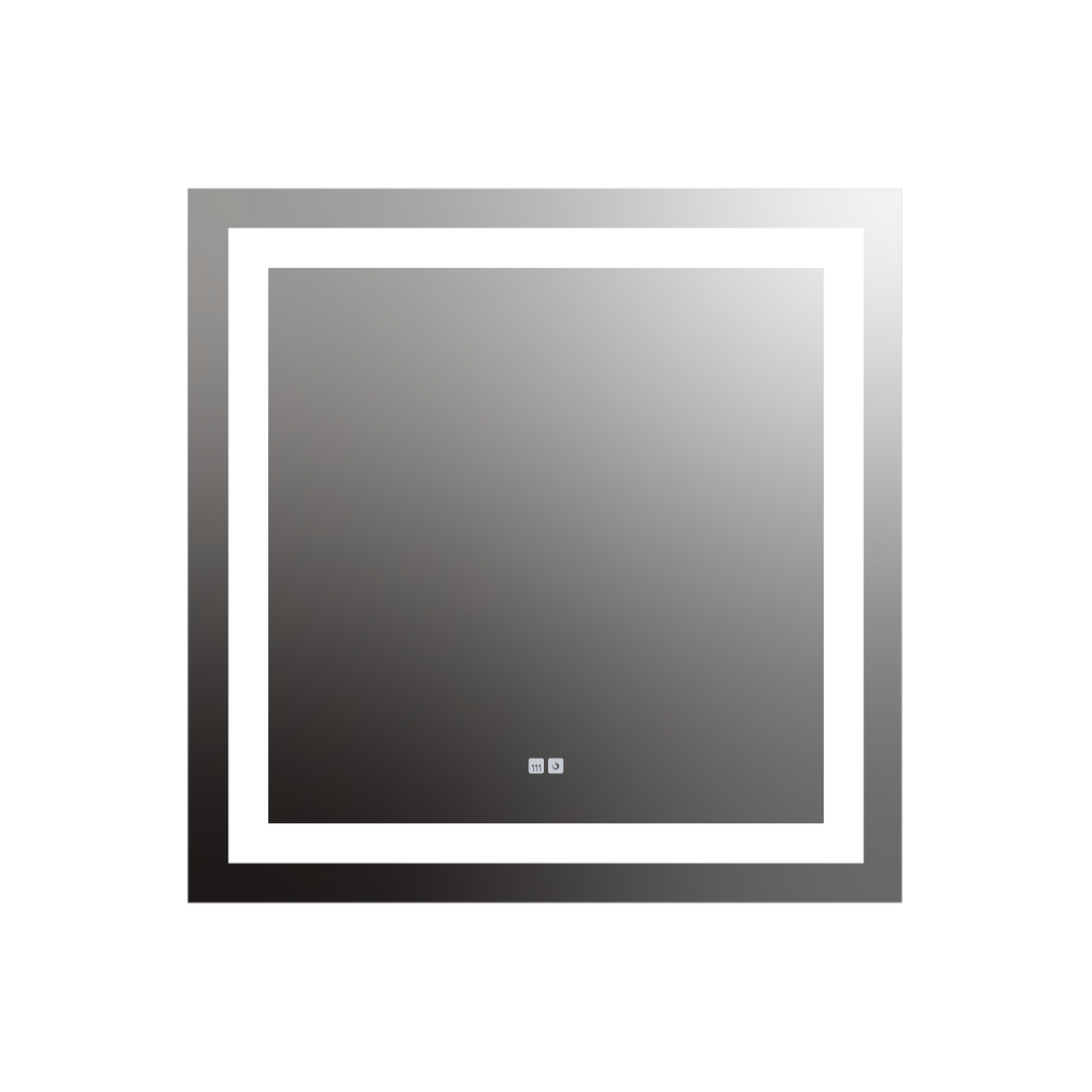 Seura Allegro 36" W x 36" H Touch Control Dimming and Defogger LED Lighted Mirror With Slim Housing