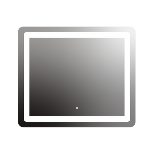 Seura Allegro 42" W x 36" H Touch Control Dimming Rounded Rectangle LED Lighted Mirror