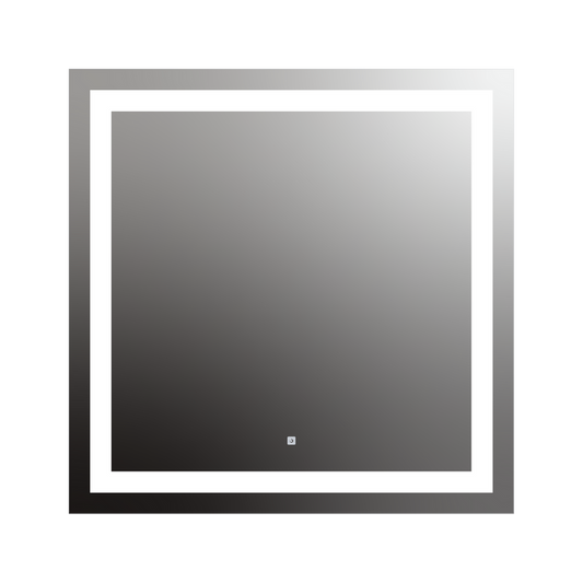 Seura Allegro 42" W x 42" H Touch Control Dimming LED Lighted Mirror With Slim Housing