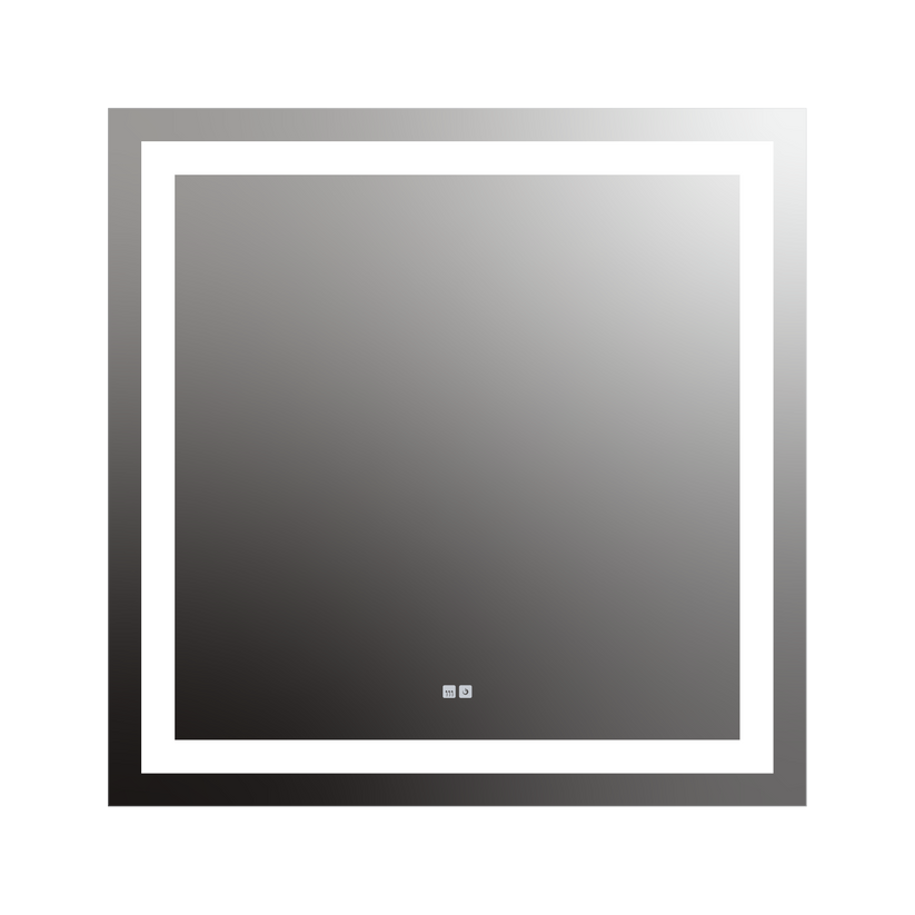 Seura Allegro 42" W x 42" H Touch Control Dimming and Defogger LED Lighted Mirror With Slim Housing