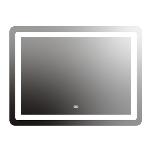 Seura Allegro 48" W x 36" H Touch Control Dimming and Defogger Rounded Rectangle LED Lighted Mirror