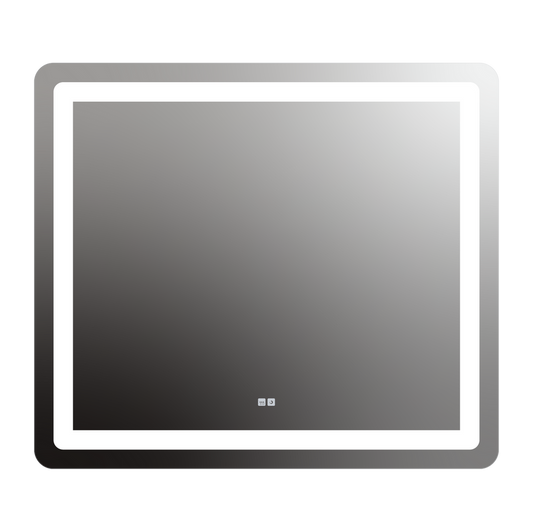 Seura Allegro 48" W x 42" H Touch Control Dimming and Defogger Rounded Rectangle LED Lighted Mirror