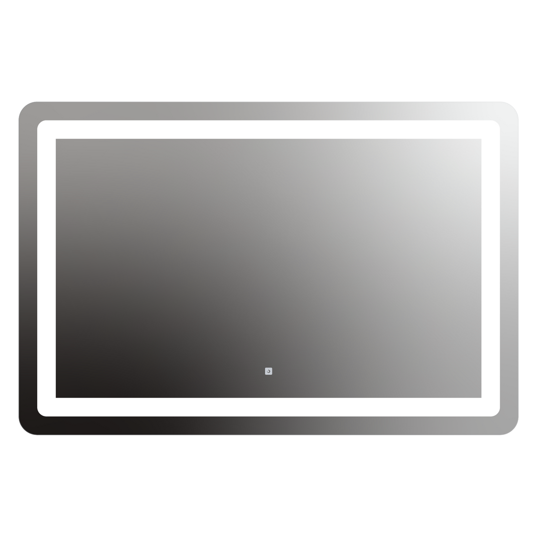 Seura Allegro 54" W x 36" H Touch Control Dimming Rounded Rectangle LED Lighted Mirror