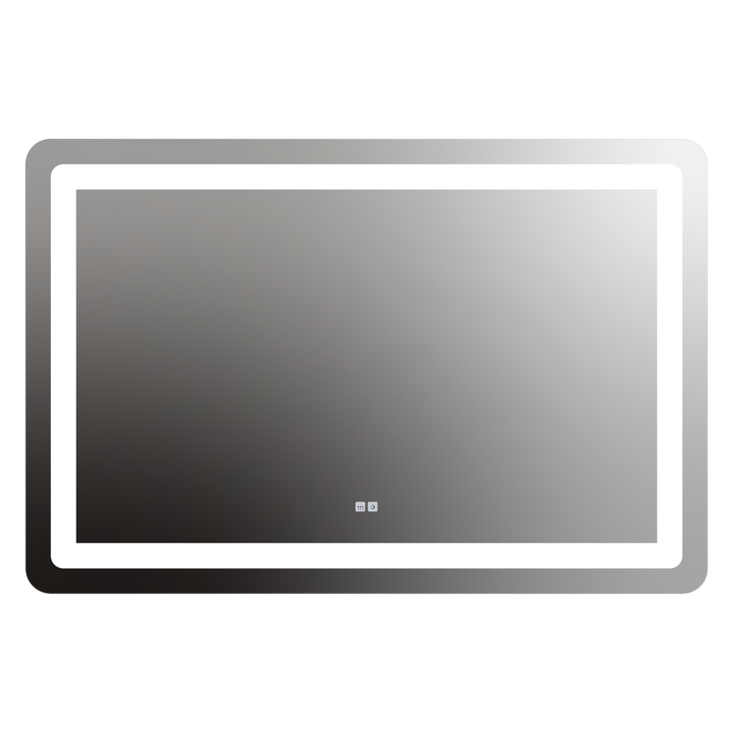 Seura Allegro 54" W x 36" H Touch Control Dimming and Defogger Rounded Rectangle LED Lighted Mirror