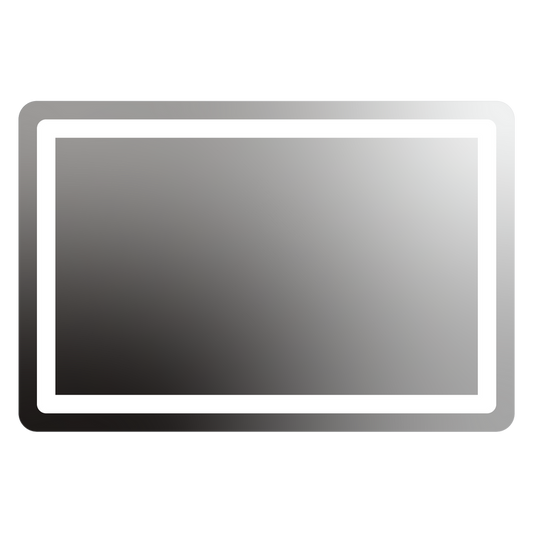 Seura Allegro 54" W x 36" H Wall Switch Dimming Rounded Rectangle LED Lighted Mirror