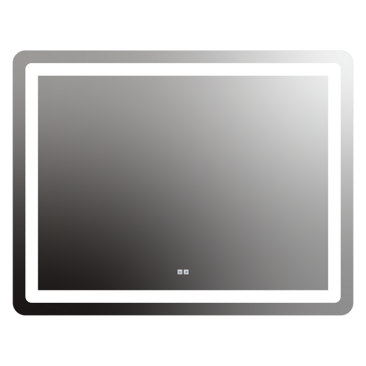 Seura Allegro 54" W x 42" H Touch Control Dimming and Defogger Rounded Rectangle LED Lighted Mirror