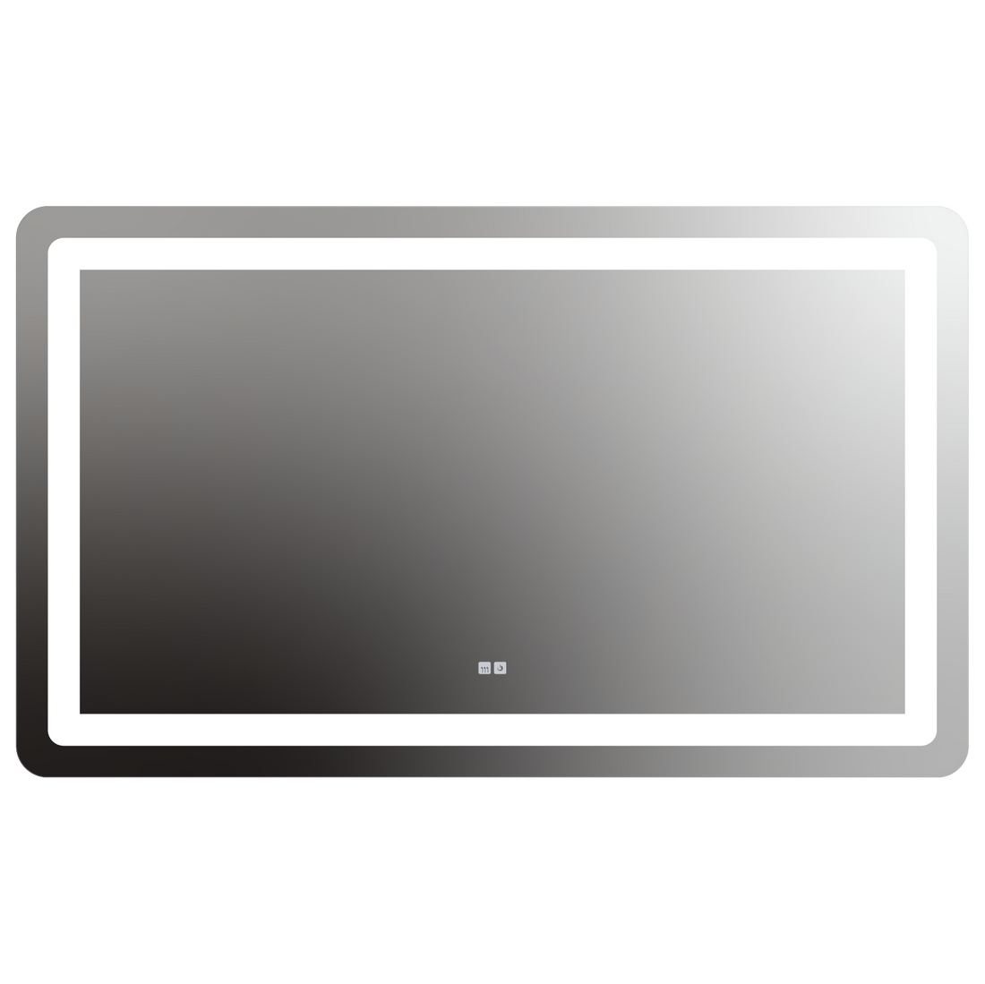 Seura Allegro 60" W x 36" H Touch Control Dimming and Defogger Rounded Rectangle LED Lighted Mirror