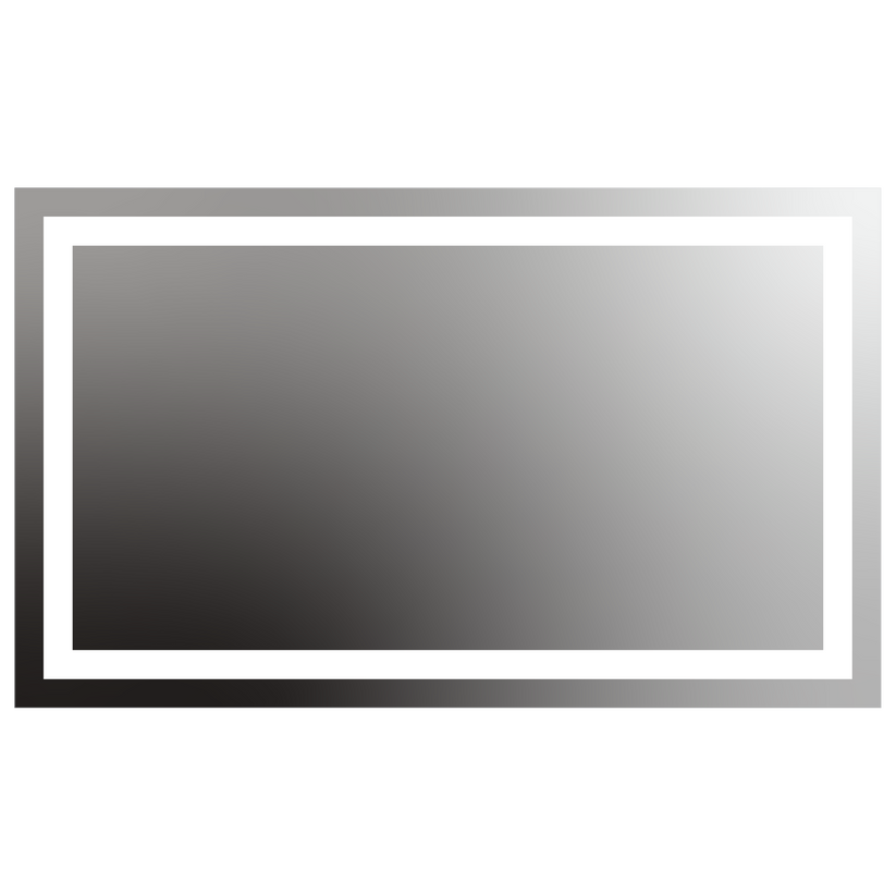 Seura Allegro 60" W x 36" H Wall Switch Dimming LED Lighted Mirror With Slim Housing
