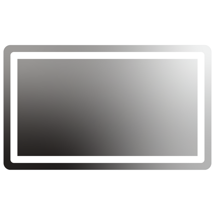 Seura Allegro 60" W x 36" H Wall Switch Dimming Rounded Rectangle LED Lighted Mirror