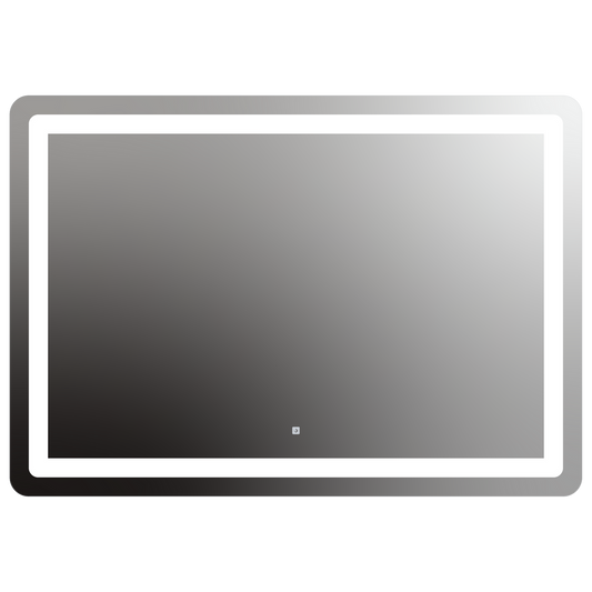 Seura Allegro 60" W x 42" H Touch Control Dimming Rounded Rectangle LED Lighted Mirror