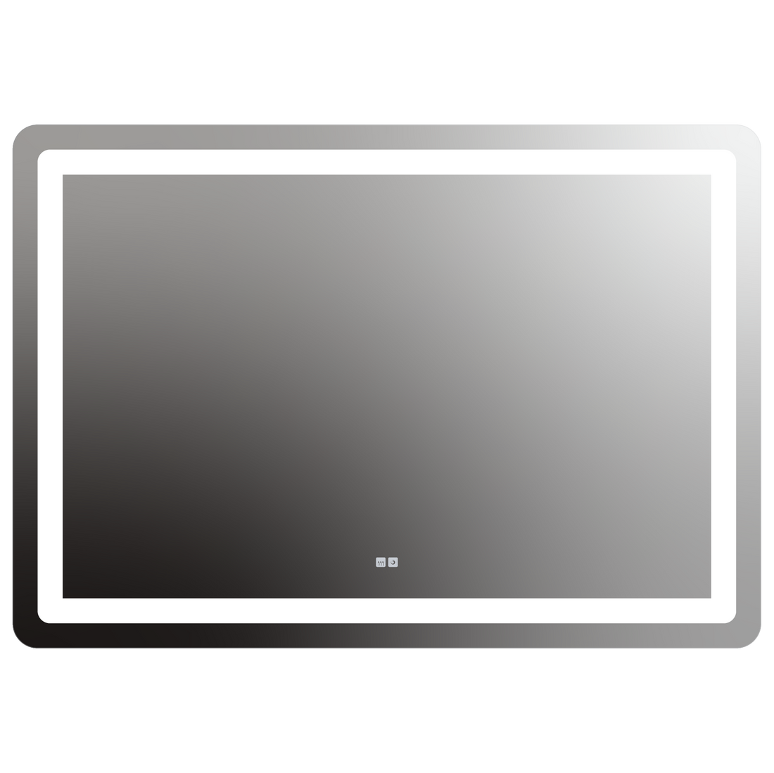 Seura Allegro 60" W x 42" H Touch Control Dimming and Defogger Rounded Rectangle LED Lighted Mirror