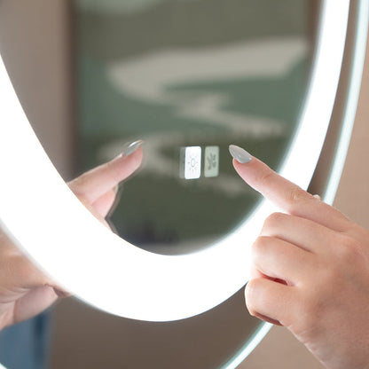 Seura Concerto 24" Round Wall-Mounted LED Lighted Mirror